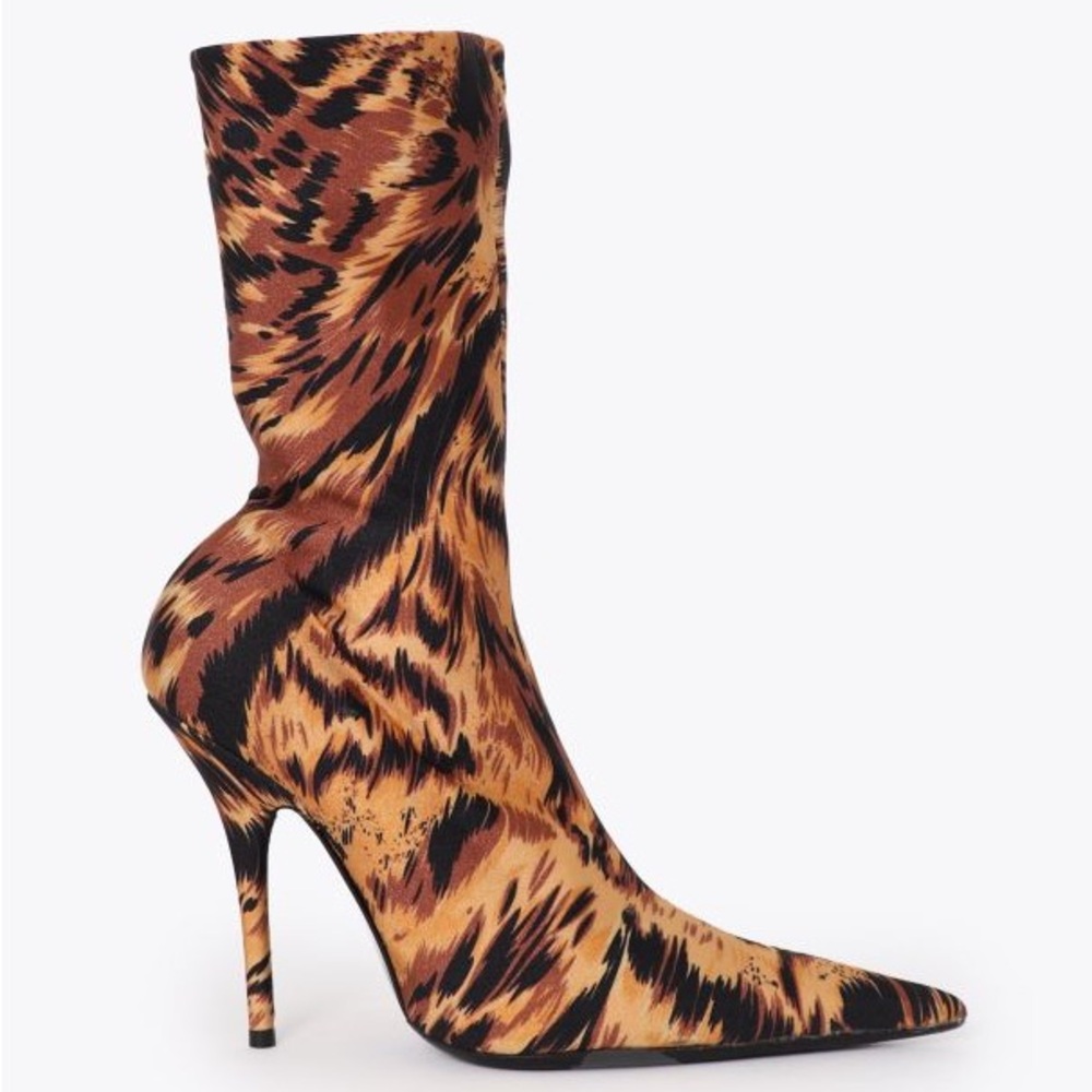 Balenciaga Leopard Print knife boots
